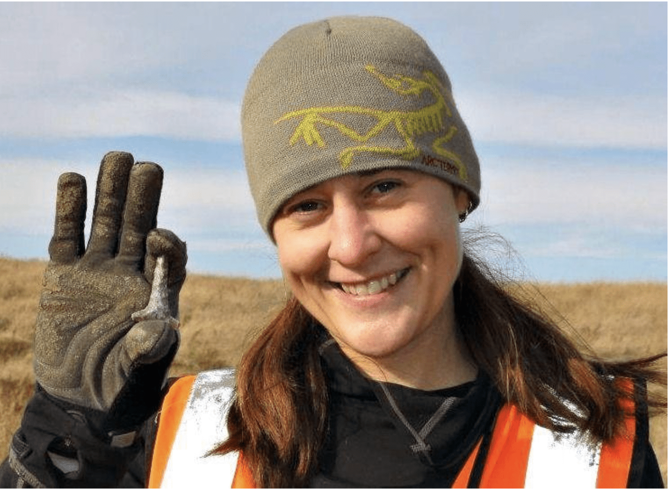 Erika Eigenberger in the field